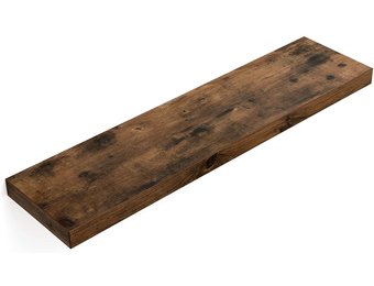 Zwevende Wandplank met Bevestigingsmateriaal - Bruin - 80 cm