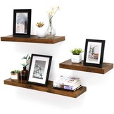 Zwevende Wandplank met Bevestigingsmateriaal - Bruin - 80 cm