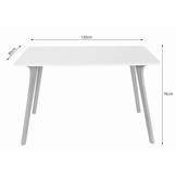MONTI tafel 120cm x 80cm - zwart