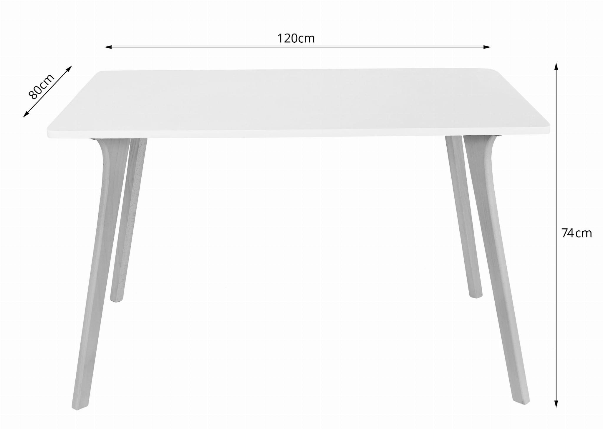 MONTI tafel 120cm x 80cm - zwart