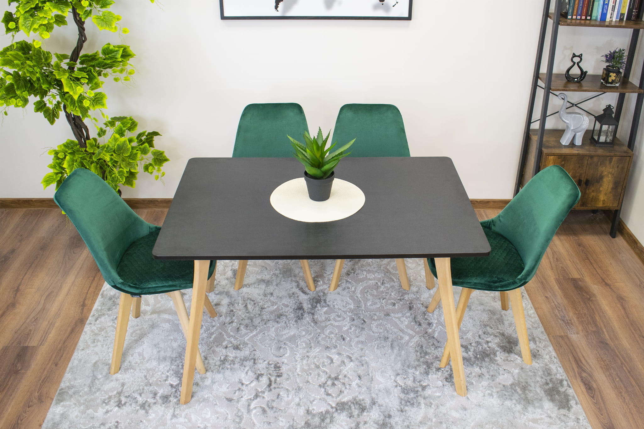 MONTI tafel 120cm x 80cm - zwart