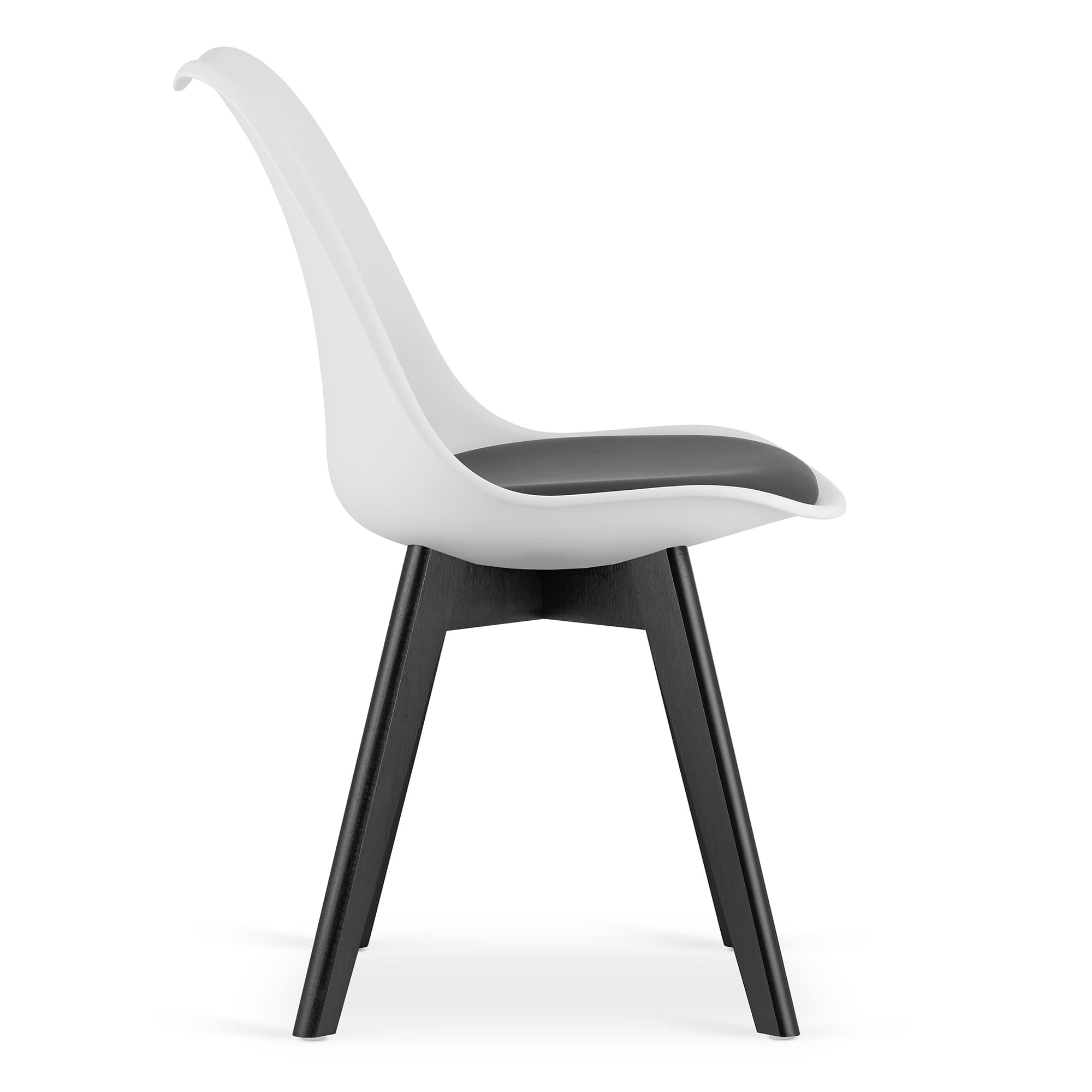 MARK stoel Wit / Zwart x 4