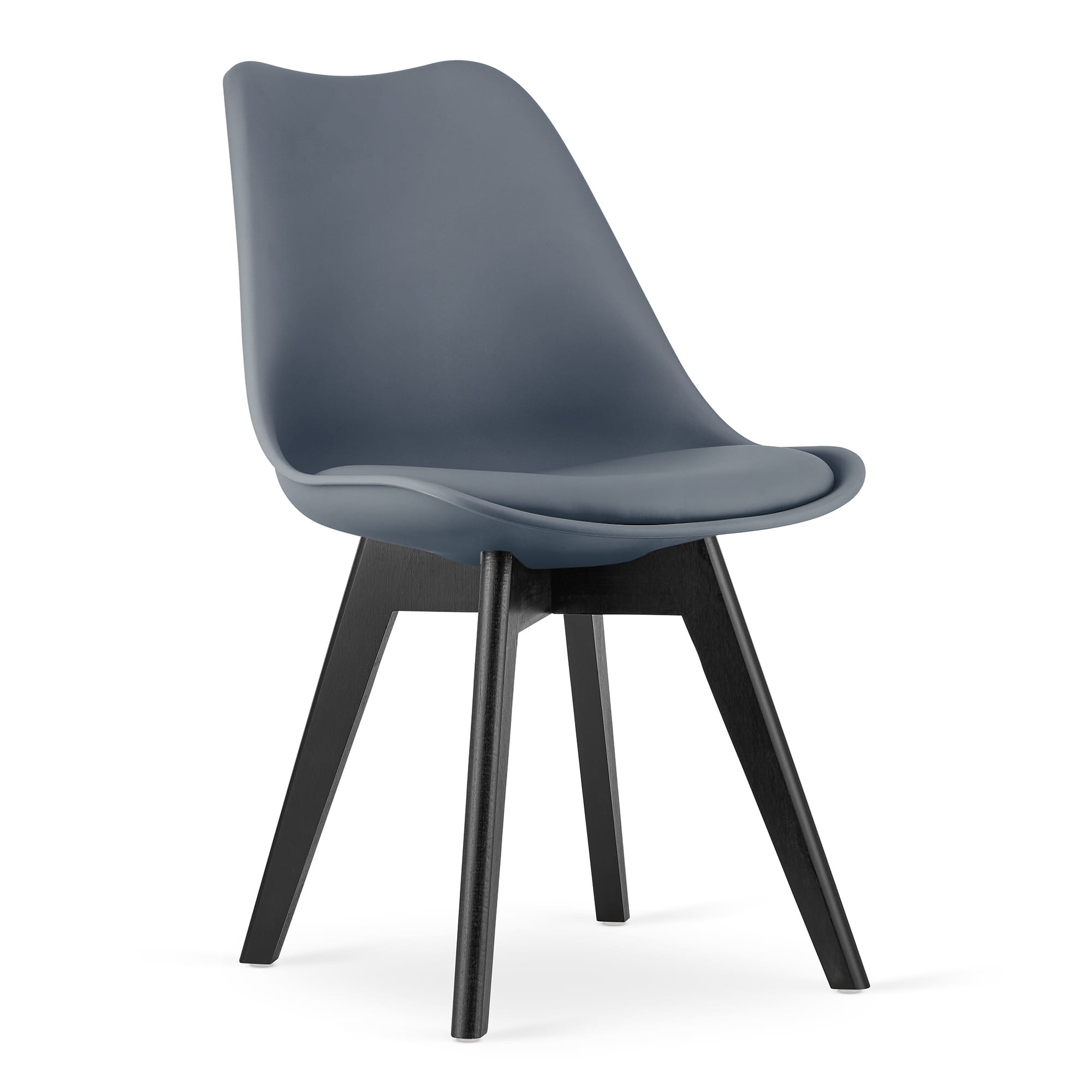 MARK stoel - grafiet / zwarte poten x 4