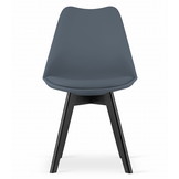 MARK stoel - grafiet / zwarte poten x 4