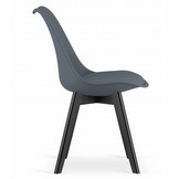 MARK stoel - grafiet / zwarte poten x 4