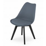 MARK stoel - grafiet / zwarte poten x 4