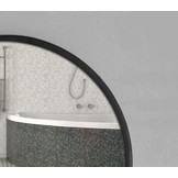 Zwarte spiegel met een plank, 80 cm