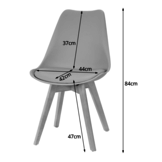 MARK Grijze stoel x 4