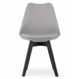 MARK stoel - grijs / zwarte poten x 4