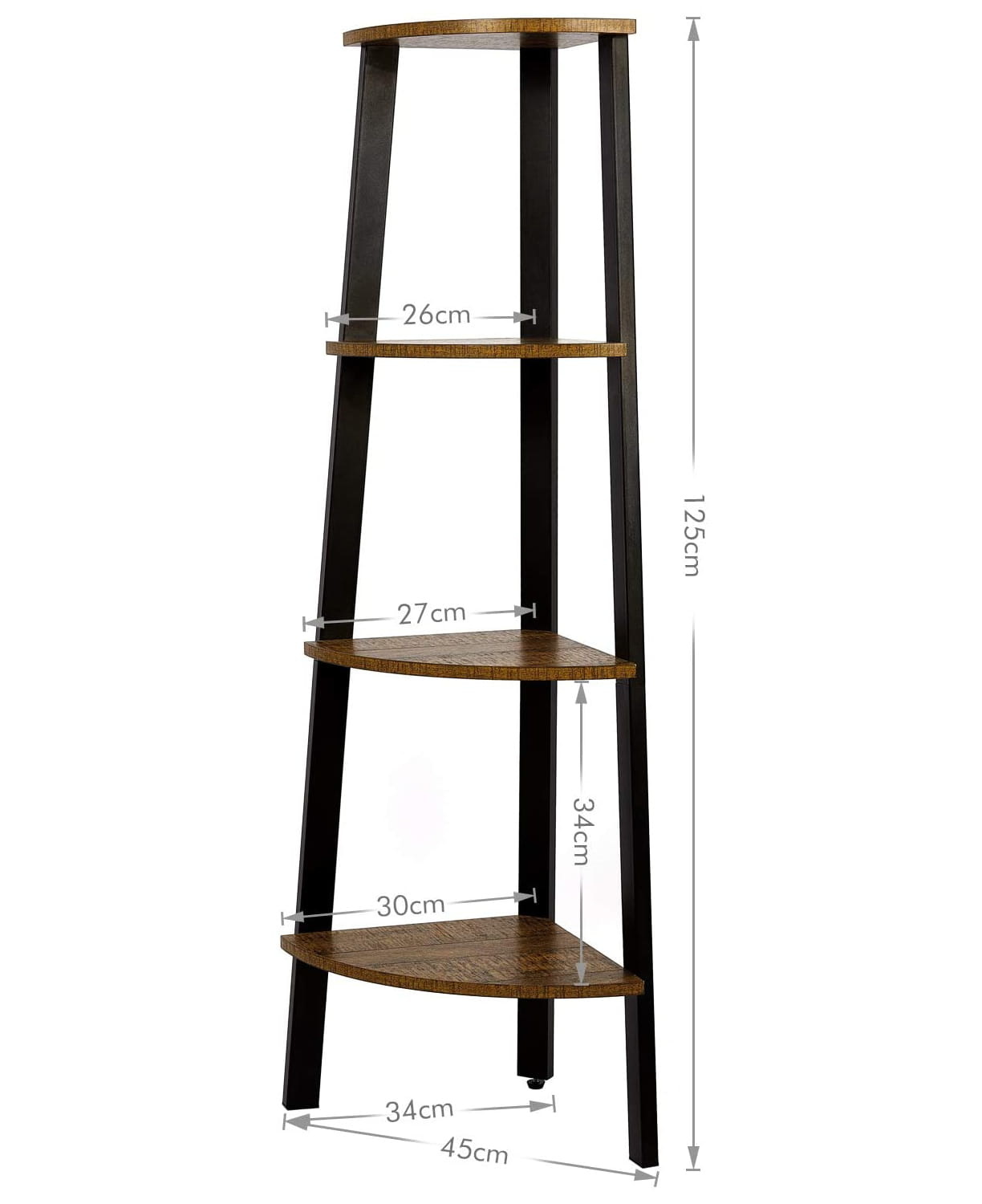 Hoekkast vintage - 34 x 125 x 34 CM - hoekplank