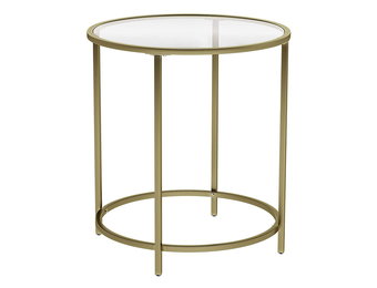 Bijzettafel rond goud - nachtkastje - kleine salontafel - 50 x 50 x 55 cm