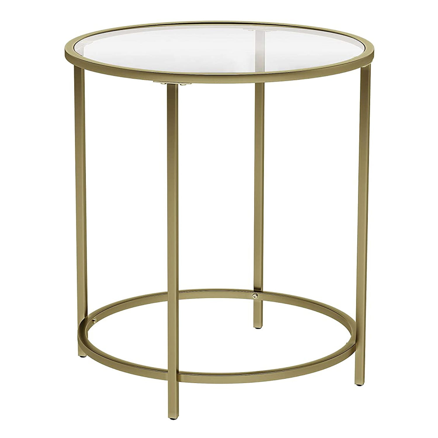Bijzettafel rond goud - nachtkastje - kleine salontafel - 50 x 50 x 55 cm