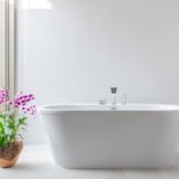 Douchemengkraan met waterval 3-gats chroom