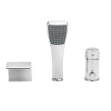 Douchemengkraan met waterval 3-gats chroom