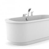 Douchemengkraan met waterval 3-gats chroom