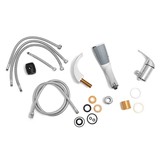 Douchemengkraan met waterval 3-gats chroom