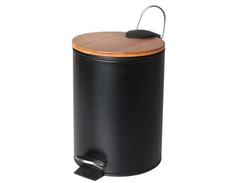 Badkamer prullenbak 3L met bamboe deksel