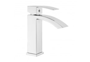 Badkamer wastafel kraan staande cascade kraan chroom