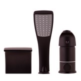 Douchemengkraan zwart 3-gats met waterval