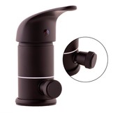 Douchemengkraan zwart 3-gats met waterval