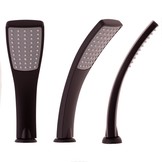 Douchemengkraan zwart 3-gats met waterval