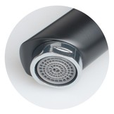 Hoge badkamerkraan wastafelkraan zwart