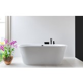 Badkraan 3-gats zwart met handdouche