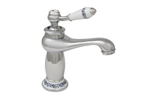 Retro wastafelkraan voor badkamer chroom