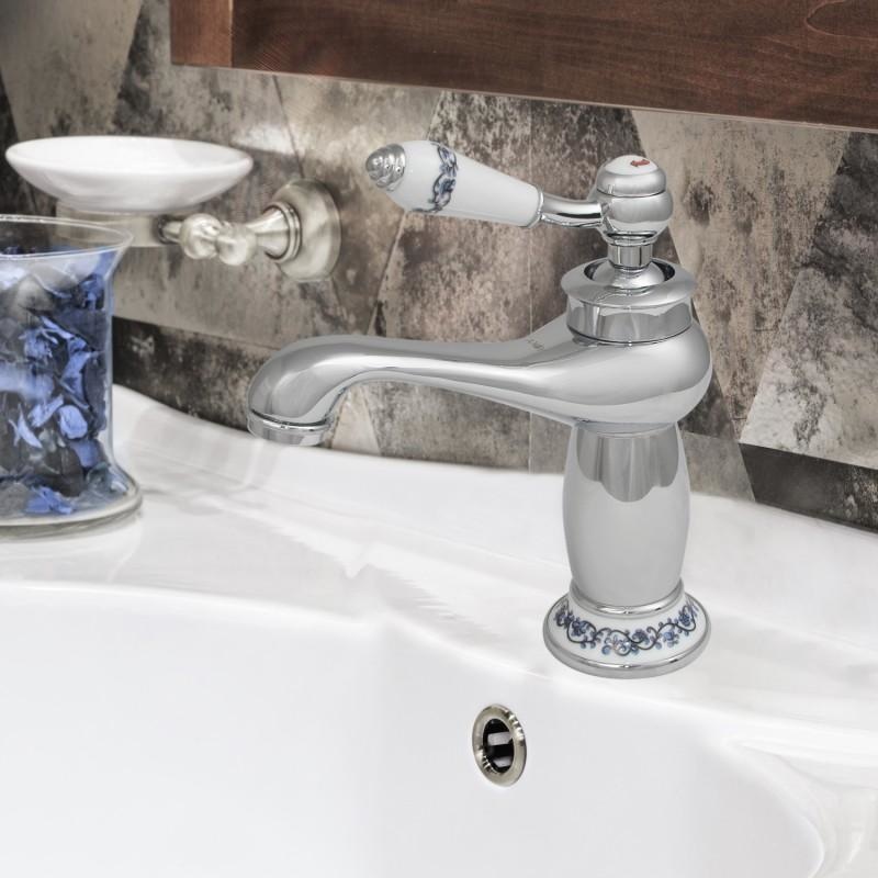 Retro wastafelkraan voor badkamer chroom
