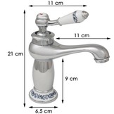 Retro wastafelkraan voor badkamer chroom