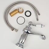 Retro wastafelkraan voor badkamer chroom