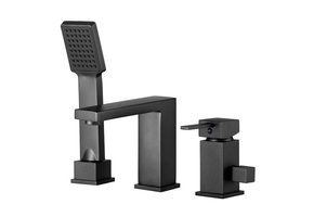 Baddouchemengkraan zwart 3-gats messing