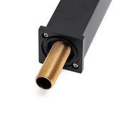 Baddouchemengkraan zwart 3-gats messing