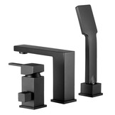 Baddouchemengkraan zwart 3-gats messing