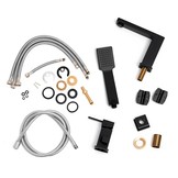 Baddouchemengkraan zwart 3-gats messing