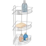 Hoekdouchemand 3 planken chroom