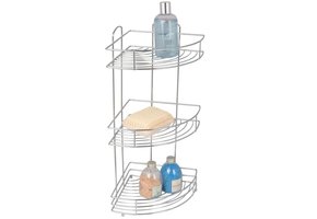 Hoekdouchemand 3 planken chroom