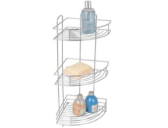 Hoekdouchemand 3 planken chroom