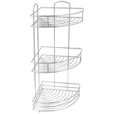 Hoekdouchemand 3 planken chroom