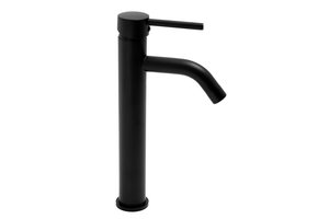 Hoge staande wastafelkraan zwart