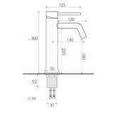 Hoge staande wastafelkraan zwart