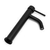 Hoge staande wastafelkraan zwart