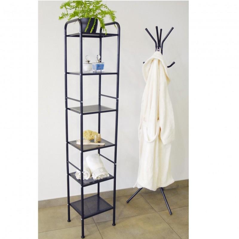 Badkamerplank 6 planken mat zwart staal