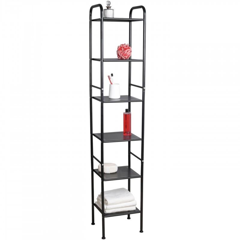 Badkamerplank 6 planken mat zwart staal
