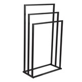 Badkamerhanger handdoekenrek 3 armen zwart