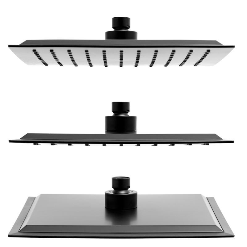 Douchekop regendouche 25 x 25 cm zwart