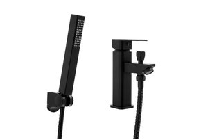 Douchemengkraan met staande kraan zwart messing