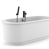 Douchemengkraan met staande kraan zwart messing