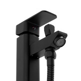 Douchemengkraan met staande kraan zwart messing