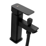 Douchemengkraan met staande kraan zwart messing